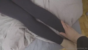 Pretty leggings cum with pretty legs longer version will come