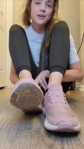 Taking my sweaty gym sneakers off and immediately going in for my