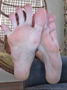 First full day of filming is done now clean my filthy feet part 7