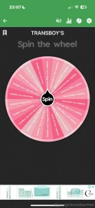 Spin the wheel transboy 1spin 9 2spins 14 3spins 20 cum sur ma petite