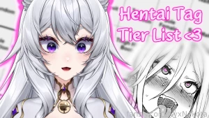 This week we will be doing a hentai tag tier list for stream i ve