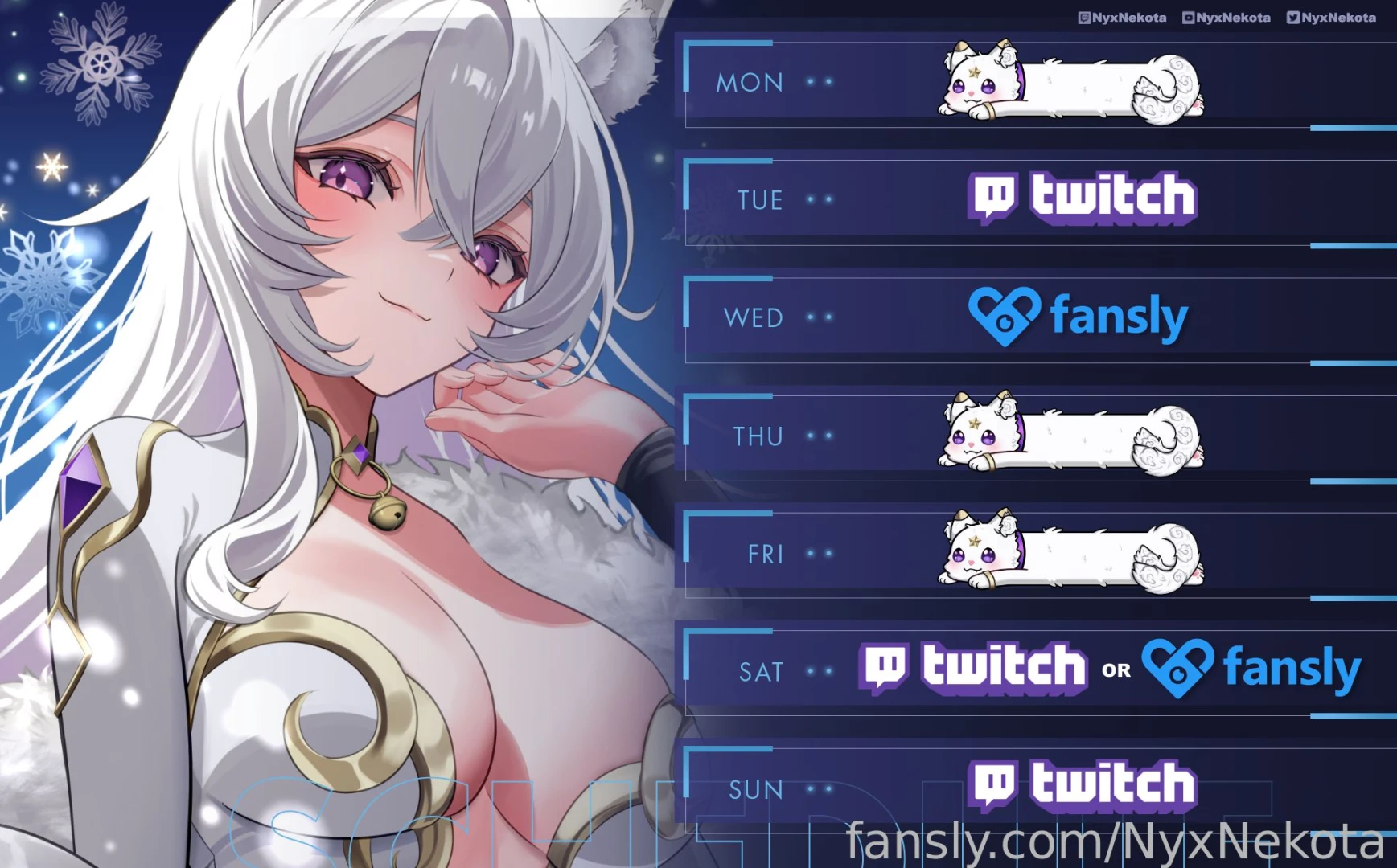 This is what i m thinking for a stream schedule between here and 