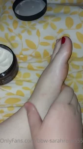Nothing feels better then rubbing lotion on some hardworking feet