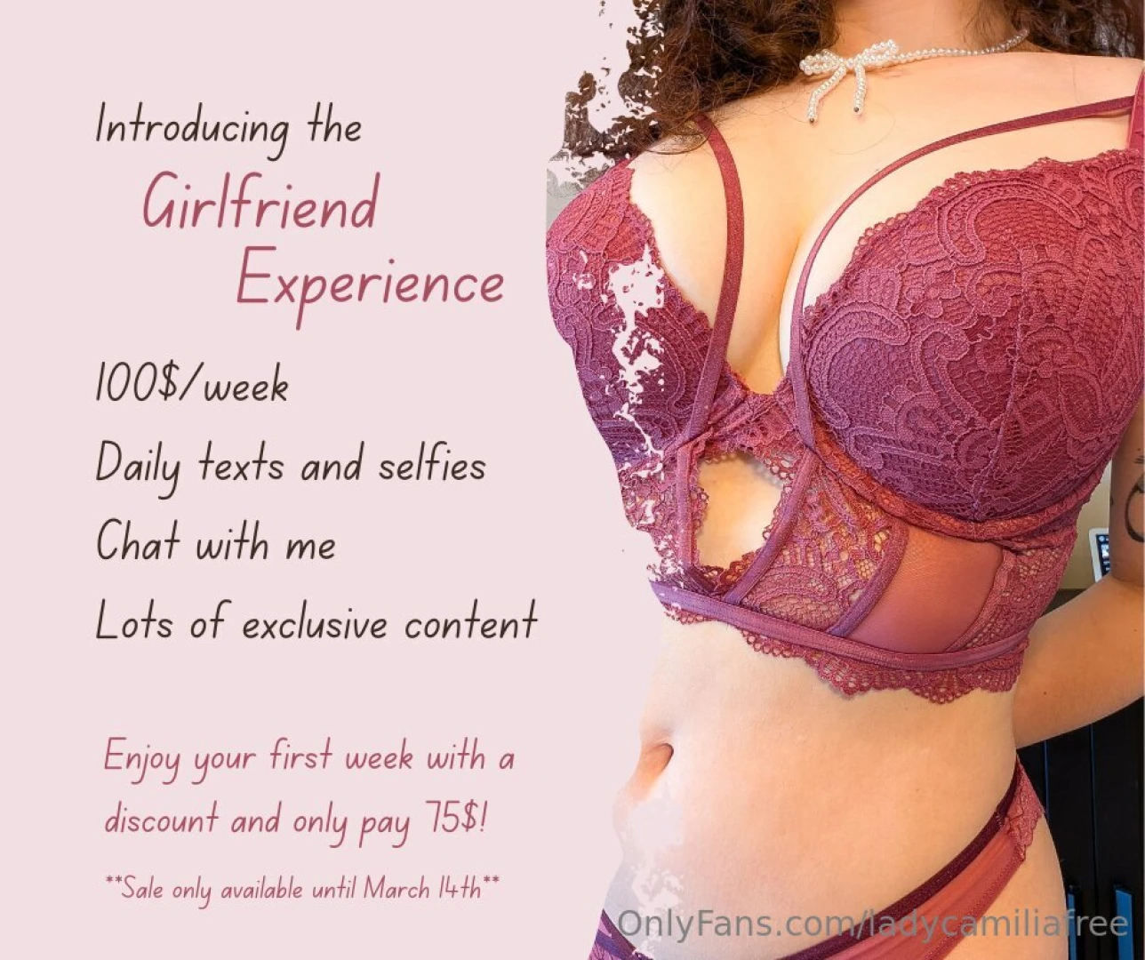 The new virtual girlfriend experience is opening monday on my vip 