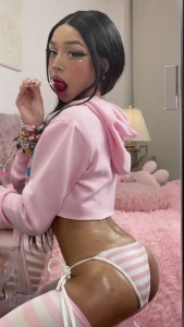 Some cute lollipop sucking and drooling with my cute oiled ass ass