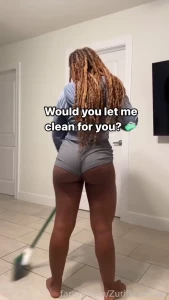 Fyp ebony ass funny locs blackgirls petite exotic cleaning