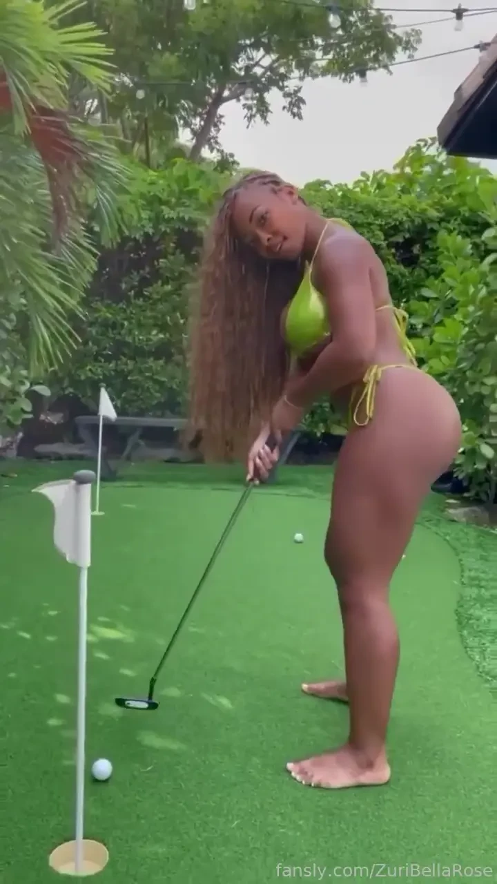Fyp ebony pretty bigboobs bikini braids blackgirls cute exotic golf part 1 