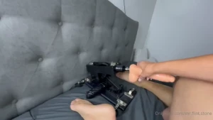 My wife broke out the fuck machine to fuck me good this time she
