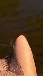 I came to swim in the river and make beautiful new content legs