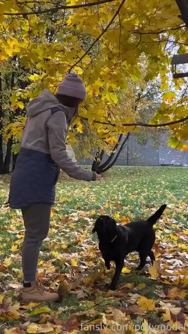 Today i walked in the park with my beloved dog for the first time in a part 1 