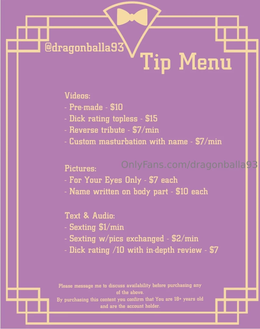 New menu that suits my schedule and availability better sorry i ve 