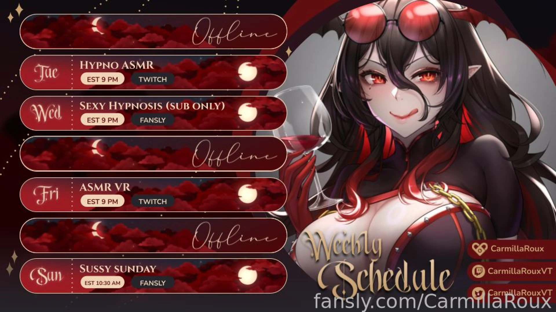Schedule for the week lets enjoy our time together little one 