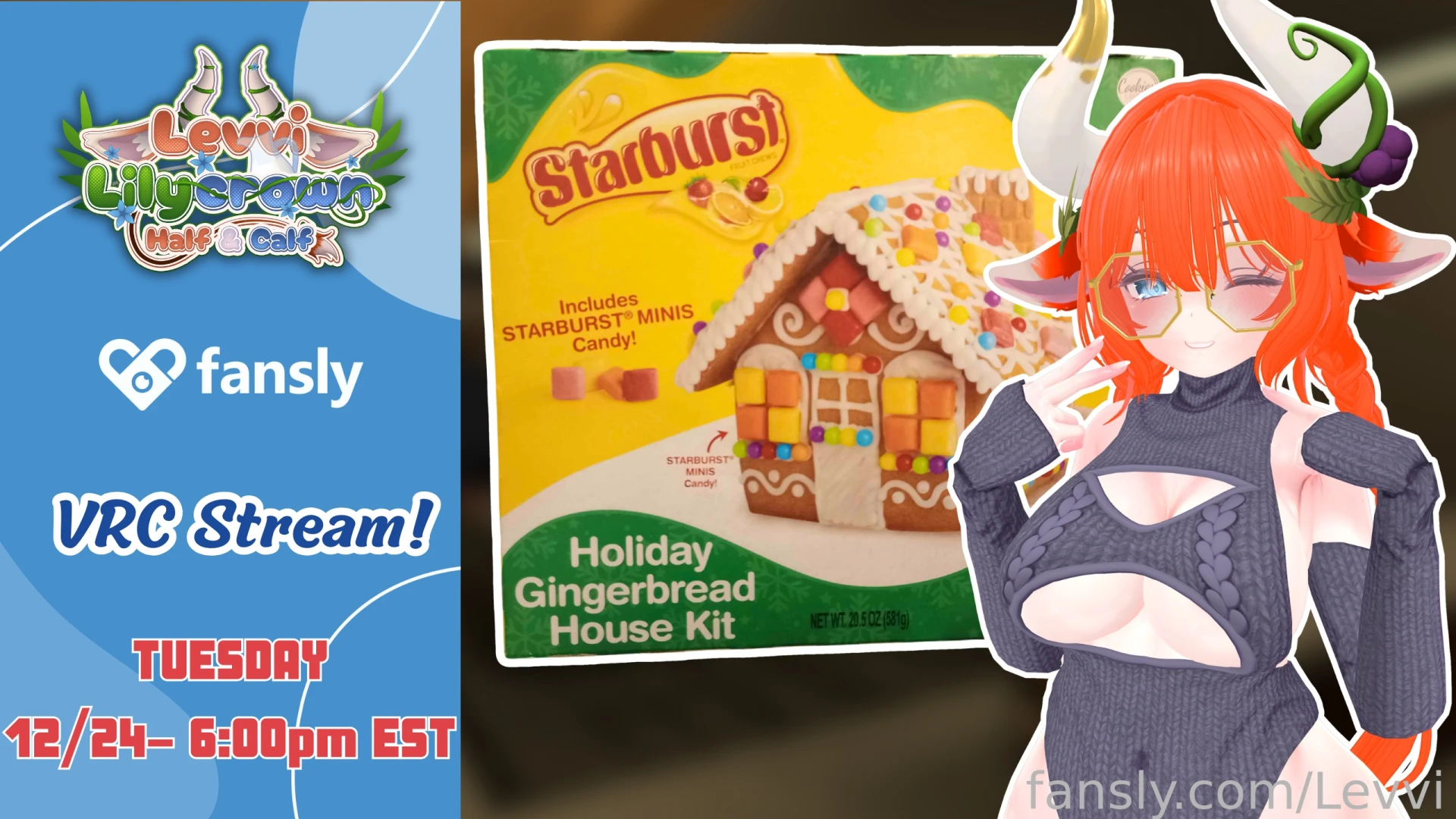 Merry christmas eve everyone we are doing a irl lewd gingerbread house 