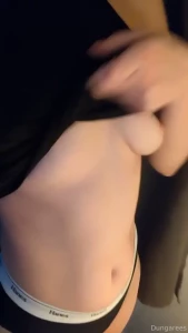 Wanna see my tits good blackunderwear pinknipples blacktop nobra