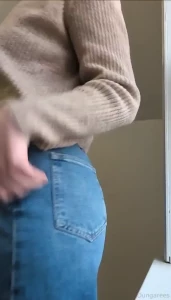 Blue jean baby bluejeans fit tummy underboob pinknipples flash part 2