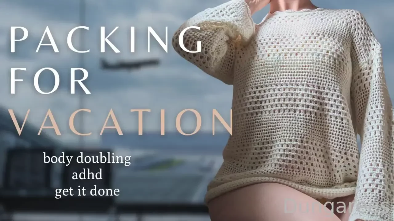 Sfw sunday pack with me for vacation body doubling trying on clothes 