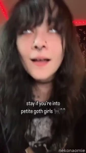 Only good boys can catch this emo goth egirl petite tiny small uwu