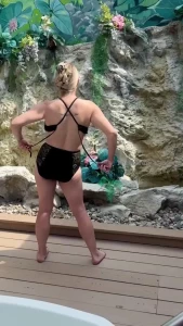 10 i strip out of my swimsuit completely naked and bend over then i