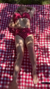 7 i m sunbathing in my backyard safe behind my privacy fence and i m