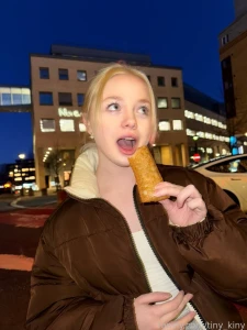 A snack on the walk life sfw petite blonde cute schoolgirl babygirl