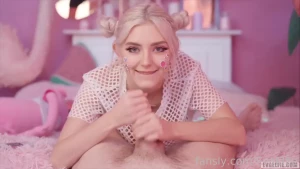 Choose blowjob or handjob evaelfie fyp porn blowjob deepthroat cute