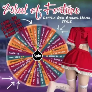 Wheel of fortune little red riding hood style new little red riding