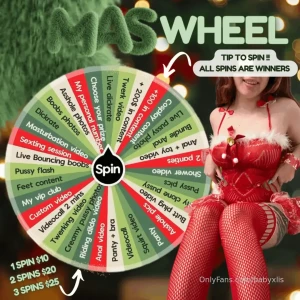 X-mas wheel the month with the most gifts of the year arrives so by