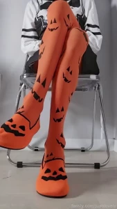 Stocking feet tease from last halloween xx femboy trans sissy