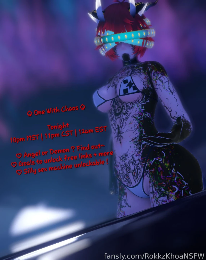 Chaos inbound tonight on fansly 10pm mst 11pm cst 12am est new avi 