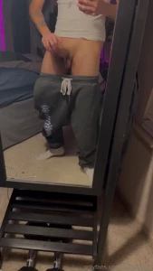 Ohhh yeah end of the week jerk sesh need to buy a bigger mirror more part 1