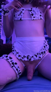 Cowgirl maid needs a hand getting milked part 1