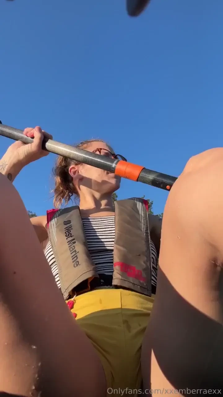 You can see my pussy sweat stains while i paddle come on the water part 1 