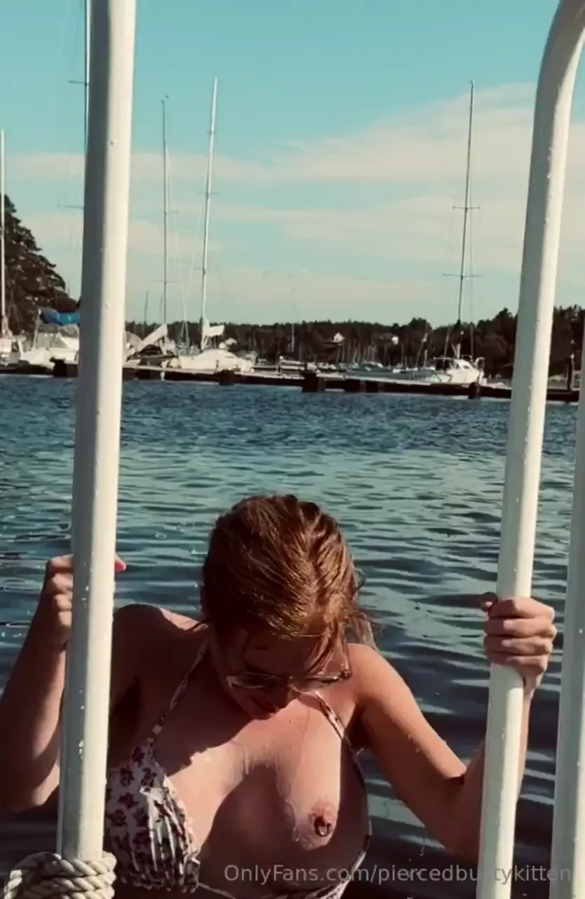 It was sooo warm today i just had to get wet 