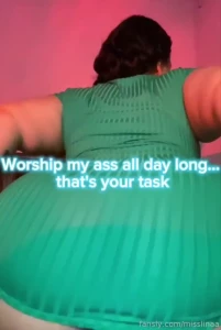 You must worship my ass all day long femdom sexting drain mistress