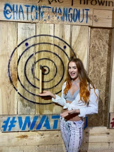Went axe throwing and i think i may have enjoyed this a little too