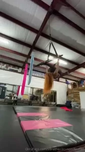 Practicing some things at aerial gym i teach at practicing my own part 1