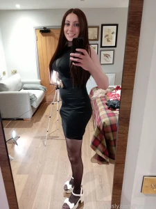 Dressed ready for my xmas party would you be my date trans transgirl part 4