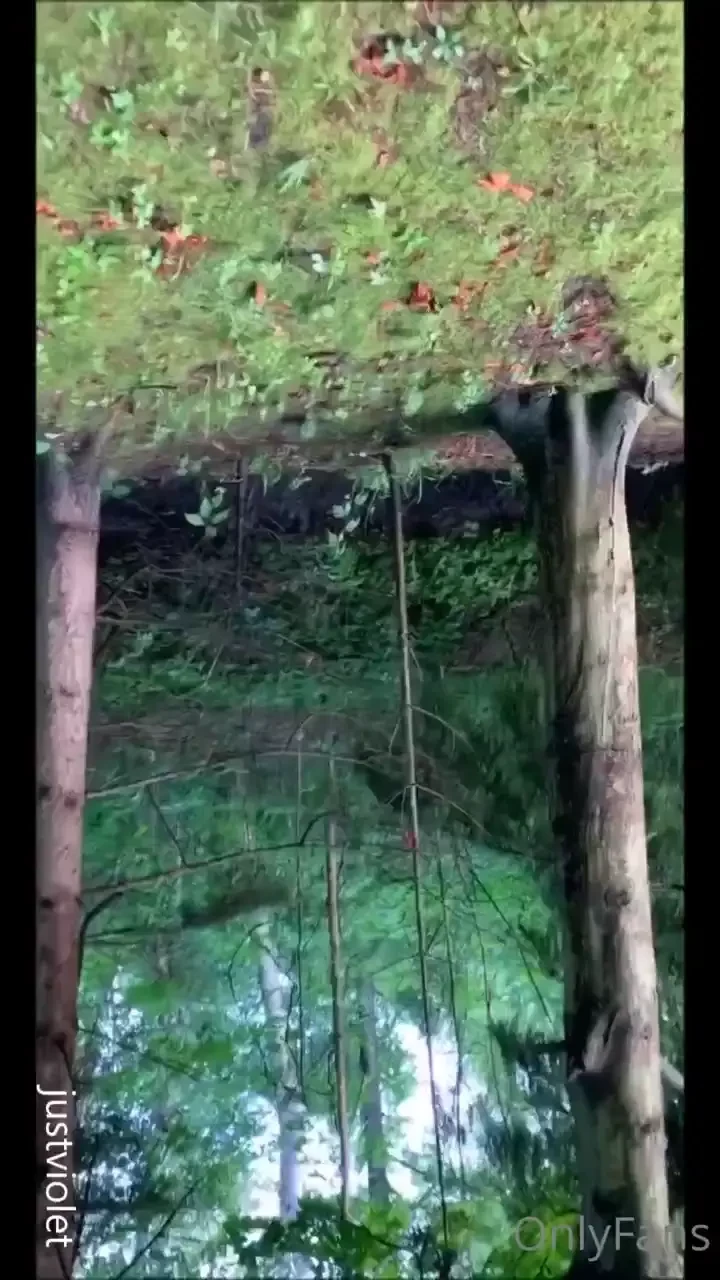Fingering my pussy in the forest 