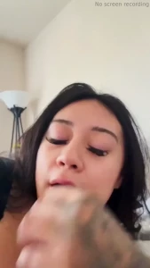 Suck my tip till i cum