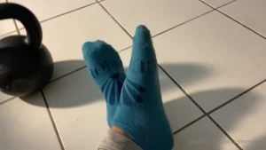 Sensual sock sniffing