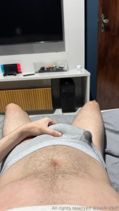 Joe cumming under his underwear