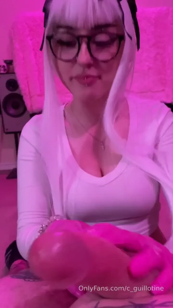 Little petite pretty boy bouncing on my cock a white haired pink glove part 2 