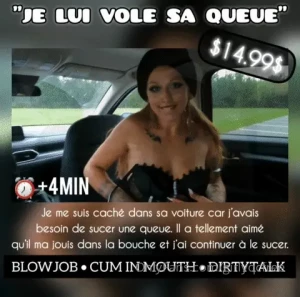 Je me suis cach dans son v hicule car j avais besoin de sucer une