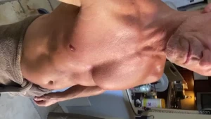 Just in a towel