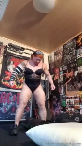 Circus dumbbell set in a bodysuit