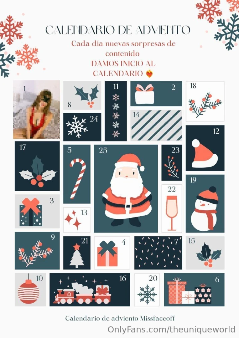 Super calendario de adviento de missfaceoff missfaceoffvip con 