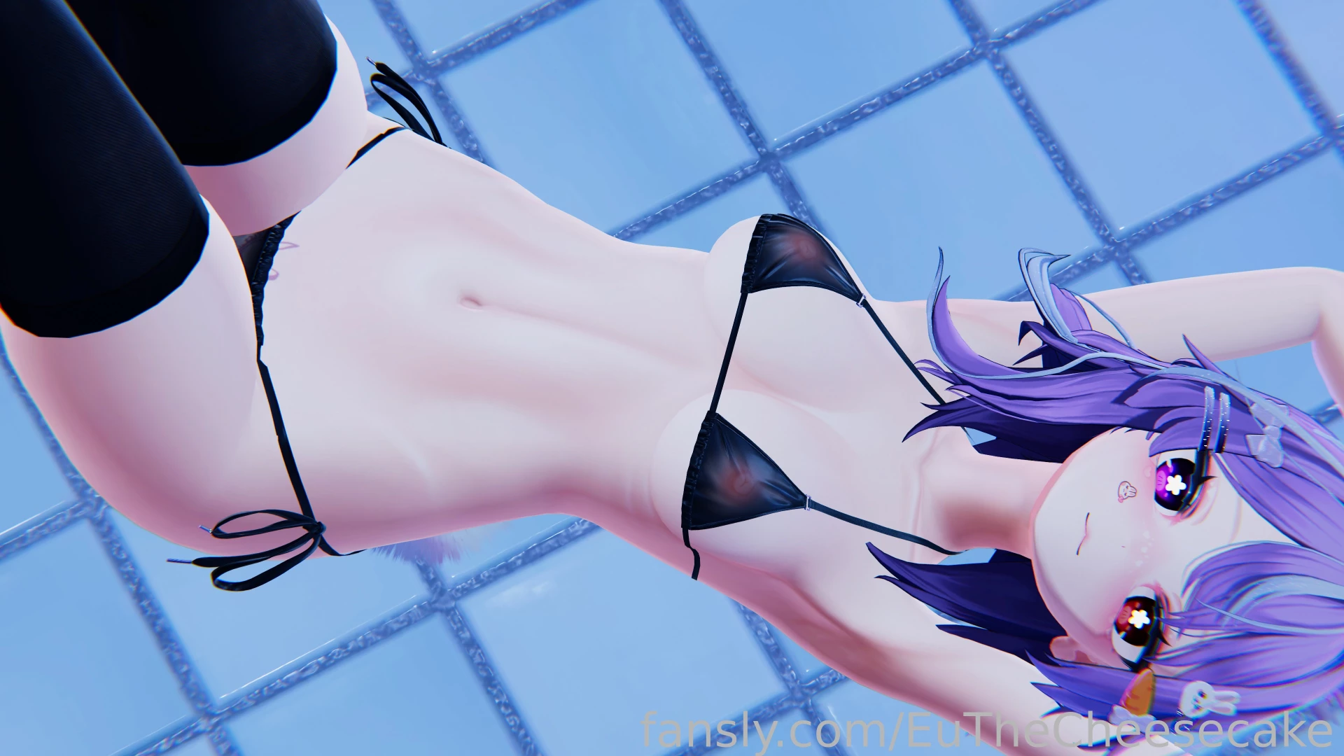 Wet bunny needs your help to dry off 3d 3dmodel anime femboy vr vtuber 