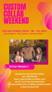 Mikayelamillervip therealcowboydaddy and i are teaming up this weekend