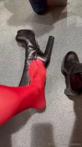 Some nylons and boots like and comment if you enjoy