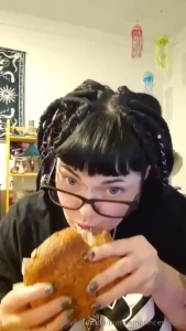 Eating a very yummy sandwich i ll post some very spicy content